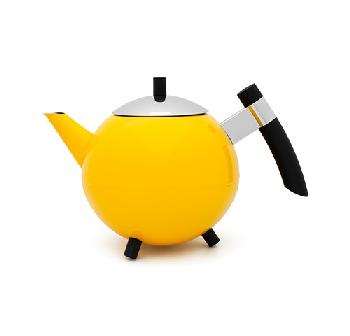 Metal teapot 1.2L ocre - Theiere metal